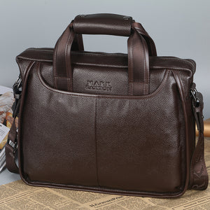 Guarantee Genuine Cow Leather  13" Laptop  Perfect Quality Men Bag